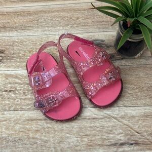 Mini Melissa Speckled Wide Sandal sz 6